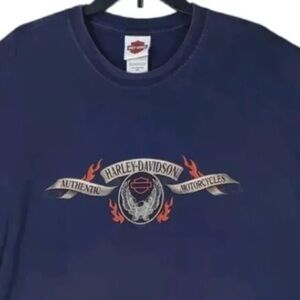 Vtg Harley Hanes RK Stratman Orlando 2-Sided TShirt Men 3XL Eagle Wings USA Flag